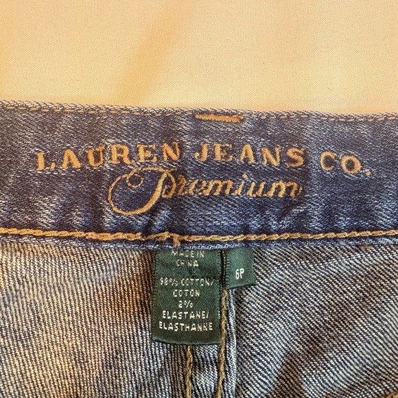 Lauren Jeans Co Ralph Lauren Blue Bootcut Premium Denim Jeans Womens 6P Mid Rise - Picture 6 of 10